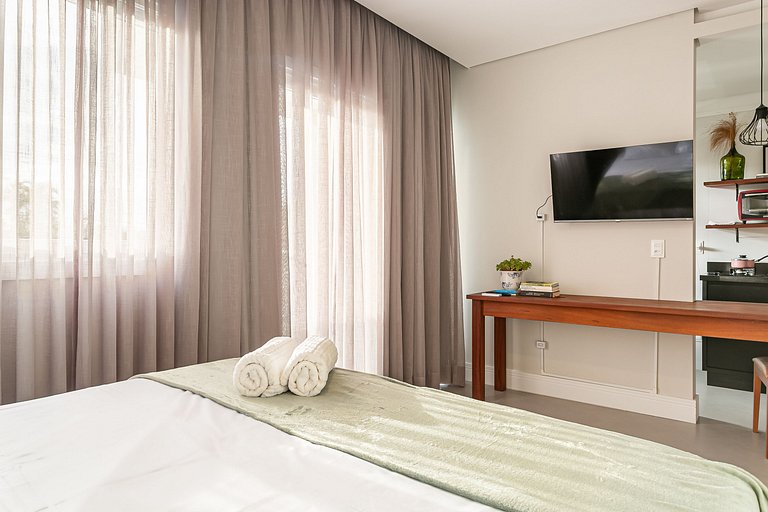 Studio incrível com piscina e conforto