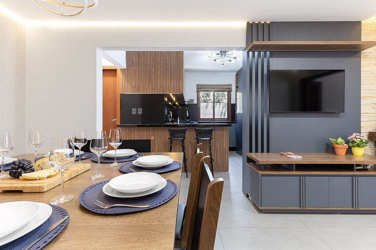 Casa pé na areia: piscina churrasqueira jacuzzi e+