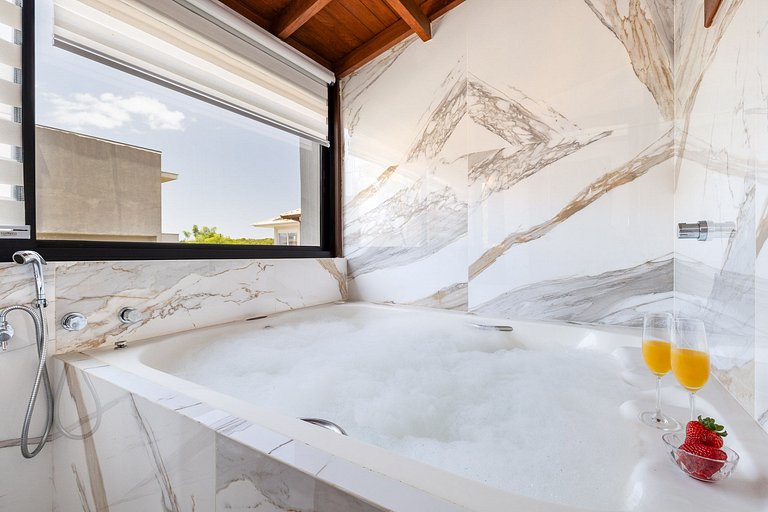Casa pé na areia: piscina churrasqueira jacuzzi e+
