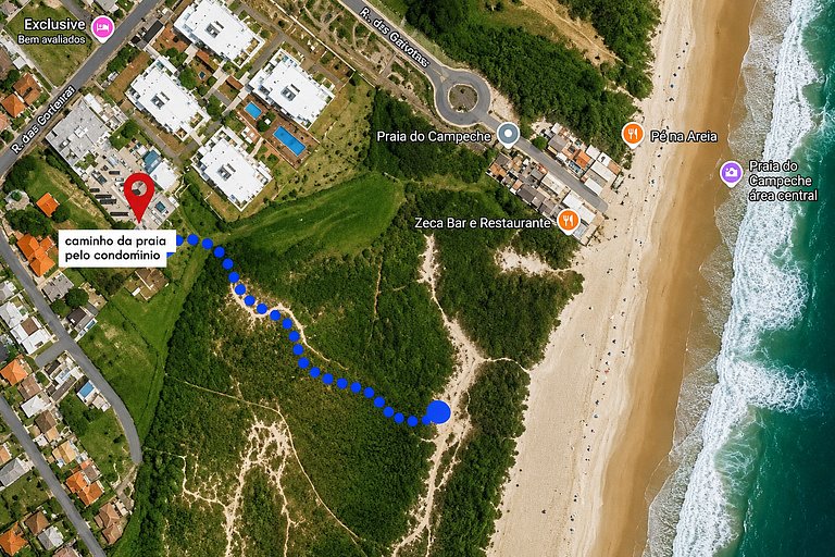 Pé na Areia: acesso privativo à praia!